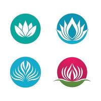 Beauty lotus logo images vector