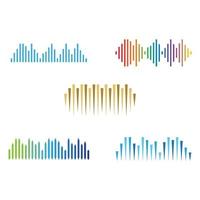 Sound wave images vector