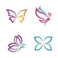 Beauty butterfly logo images vector