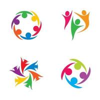 Community care logo images design vector