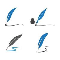 Feather logo images vector