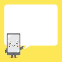 Cute Phone with Speech Bubble vector