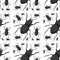 Beetle insect seamless background vector