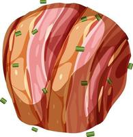 Sausage with bacon isolated vector