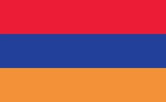 Armenia national flag in exact proportions - Vector illustration