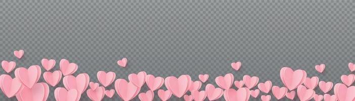 Gently pink-red hearts on a gray checkered background vector