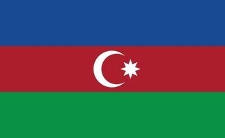 Azerbaijan national flag in exact proportions - Vector illustration