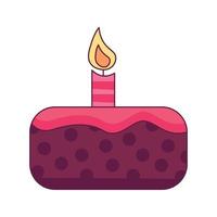 birthday cake cartoon doodle hand drawn concept vector kawaii illustration