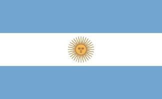 Argentina national flag in exact proportions - Vector illustration