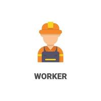 avatar worker vector icon from avatar collection. flat style illustration, perfect for your website, application, printing project, etc