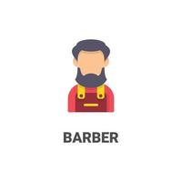 avatar barber vector icon from avatar collection. flat style illustration, perfect for your website, application, printing project, etc