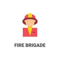 avatar fire brigade vector icon from avatar collection. flat style illustration, perfect for your website, application, printing project, etc
