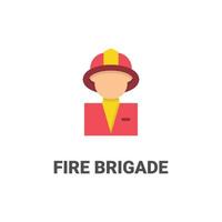 avatar fire brigade vector icon from avatar collection. flat style illustration, perfect for your website, application, printing project, etc