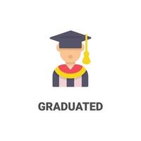 avatar graduated vector icon from avatar collection. flat style illustration, perfect for your website, application, printing project, etc