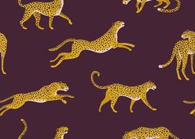 patrón de leopardo con hojas tropicales. textura transparente de vector. vector