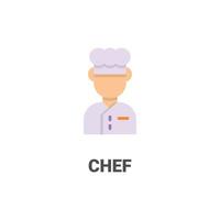 icono de vector de avatar chef de colección avatar. Ilustración de estilo plano, perfecta para su sitio web, aplicación, proyecto de impresión, etc.