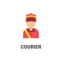 avatar courier vector icon from avatar collection. flat style illustration, perfect for your website, application, printing project, etc