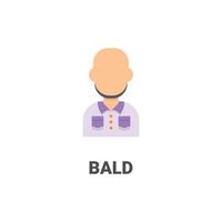 avatar bald vector icon from avatar collection. flat style illustration, perfect for your website, application, printing project, etc