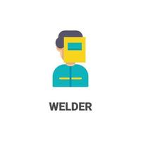 avatar welder vector icon from avatar collection. flat style illustration, perfect for your website, application, printing project, etc