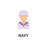 avatar navy vector icon from avatar collection. flat style illustration, perfect for your website, application, printing project, etc