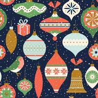 Seamless pattern. Christmas Decor. Can be used for background, wrapping paper, fabric, surface design, cover, and etc. vector