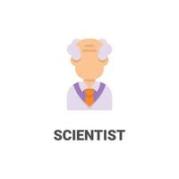 avatar scientist vector icon from avatar collection. flat style illustration, perfect for your website, application, printing project, etc