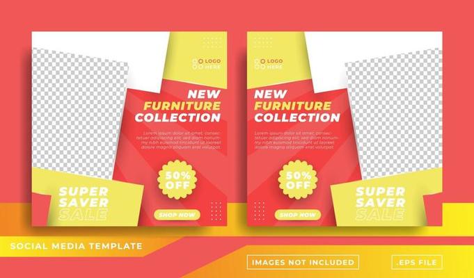 furniture collection social media post template