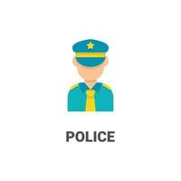 avatar police vector icon from avatar collection. flat style illustration, perfect for your website, application, printing project, etc