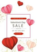 Happy Valentine's Day greeting card design. vector