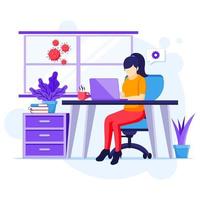 Work from home concept vector
