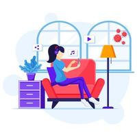 Work from home concept vector