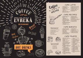Coffee house menu. Restaurant cafe menu.