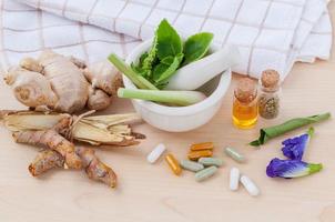Fresh herbal medicine photo