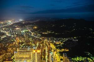 Aerial view of Taipei city, Taiwan photo
