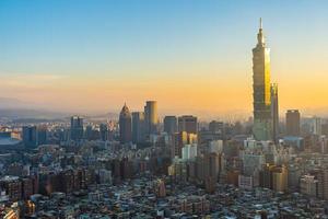 Torre Taipei 101 en la ciudad de Taipei, Taiwán foto