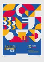 Colourful modern annual report template. Applicable for covers, flyers, placards, posters and banner design, etc. vector