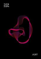 Abstract wavy stripes on black background for design element, wallpaper, Banner, poster, cover layout backdrop, abstract wavy curves pattern template. vector