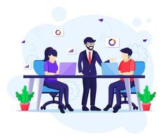 Team work in Co-Working space concept