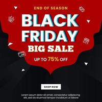 Banner for black friday season vector