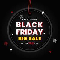 Exclusive banner of black friday season vector