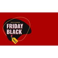 Minimalist banner for black friday season vector