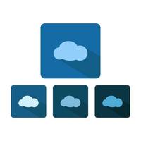 Cloud Set On White Background vector