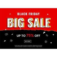 Big sale banner for black friday vector