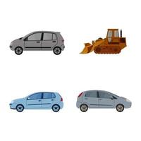 Set Of Transportation Means On White Background vector