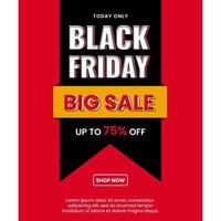 Big sale banner for black friday season vector