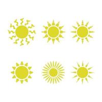 Sun Set On White Background vector