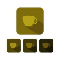 Coffee cup set on white background vector