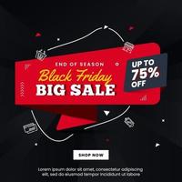 Black friday sale banner concept design vector