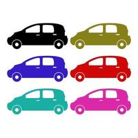 Set Of Car On White Background vector