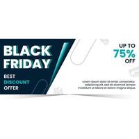 Modern black friday banner sale with discount vector